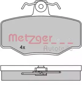 Комплект тормозных колодок, дисковый тормоз METZGER купить