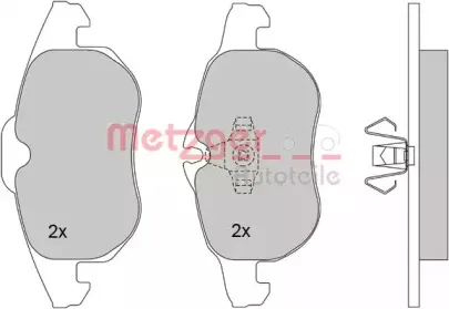 Комплект тормозных колодок, дисковый тормоз METZGER купить