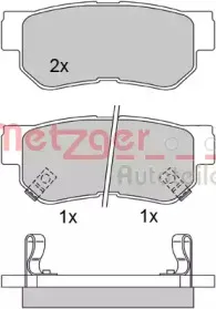 Комплект тормозных колодок, дисковый тормоз METZGER купить