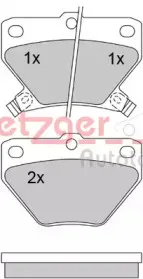 Комплект тормозных колодок, дисковый тормоз METZGER купить