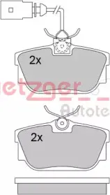 Комплект тормозных колодок, дисковый тормоз METZGER купить