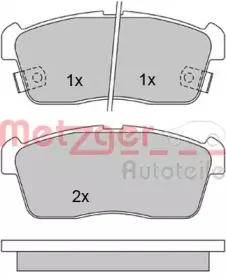 Комплект тормозных колодок, дисковый тормоз METZGER купить