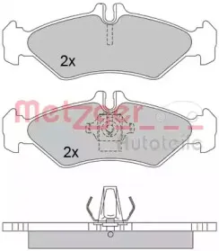 Комплект тормозных колодок, дисковый тормоз METZGER купить