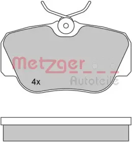 Комплект тормозных колодок, дисковый тормоз METZGER купить