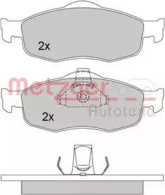 Комплект тормозных колодок, дисковый тормоз METZGER купить