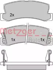 Комплект тормозных колодок, дисковый тормоз METZGER купить