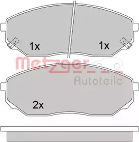 Комплект тормозных колодок, дисковый тормоз METZGER купить