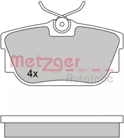 Комплект тормозных колодок, дисковый тормоз METZGER купить