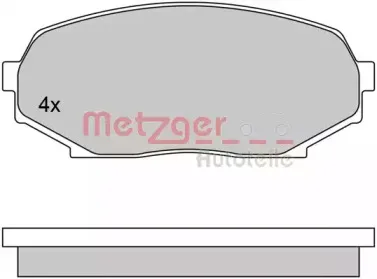 Комплект тормозных колодок, дисковый тормоз METZGER купить