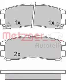 Комплект тормозных колодок, дисковый тормоз METZGER купить