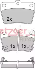 Комплект тормозных колодок, дисковый тормоз METZGER купить