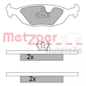 Комплект тормозных колодок, дисковый тормоз METZGER купить