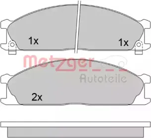 Комплект тормозных колодок, дисковый тормоз METZGER купить