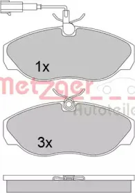 Комплект тормозных колодок, дисковый тормоз METZGER купить