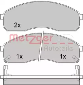 Комплект тормозных колодок, дисковый тормоз METZGER купить