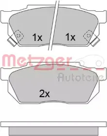 Комплект тормозных колодок, дисковый тормоз METZGER купить