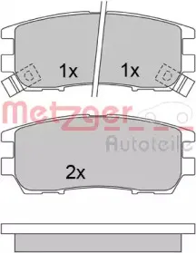 Комплект тормозных колодок, дисковый тормоз METZGER купить