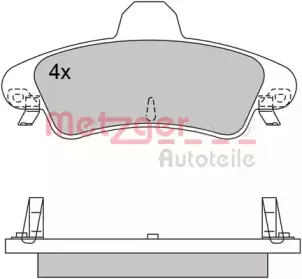 Комплект тормозных колодок, дисковый тормоз METZGER купить