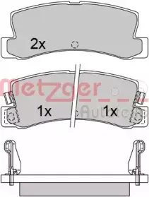 Комплект тормозных колодок, дисковый тормоз METZGER купить