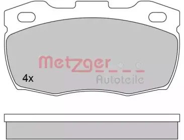 Комплект тормозных колодок, дисковый тормоз METZGER купить