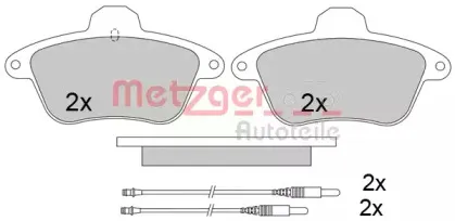 Комплект тормозных колодок, дисковый тормоз METZGER купить
