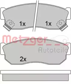 Комплект тормозных колодок, дисковый тормоз METZGER купить
