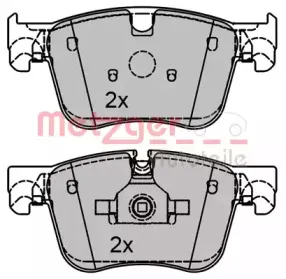Комплект тормозных колодок, дисковый тормоз METZGER купить