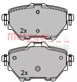 Комплект тормозных колодок, дисковый тормоз METZGER купить