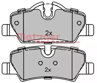 Комплект тормозных колодок, дисковый тормоз METZGER купить