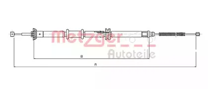 Трос, стояночная тормозная система METZGER купить