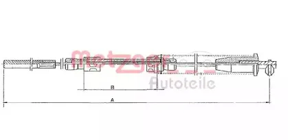 Трос, стояночная тормозная система METZGER купить