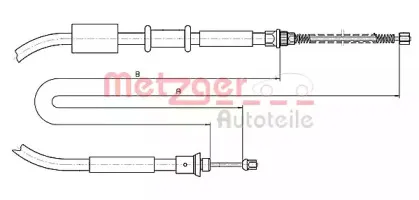 Трос, стояночная тормозная система METZGER купить