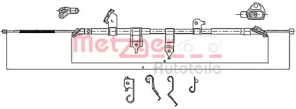 Трос ручного гальма METZGER купить