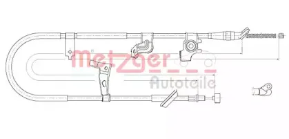 Трос, стояночная тормозная система METZGER купить