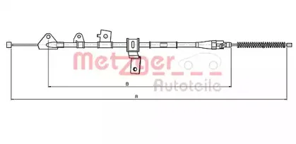 Трос, стояночная тормозная система METZGER купить