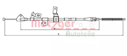 Трос, стояночная тормозная система METZGER купить