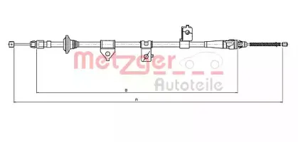 Трос, стояночная тормозная система METZGER купить