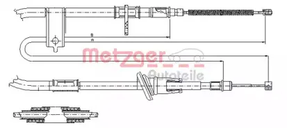Трос, стояночная тормозная система METZGER купить