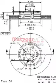 Тормозной диск METZGER купить
