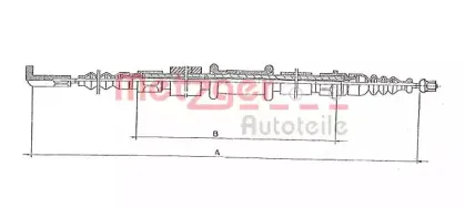 Трос, стояночная тормозная система METZGER купить