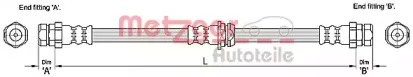 Тормозной шланг METZGER купить