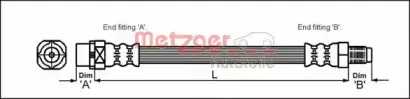 Тормозной шланг METZGER купить
