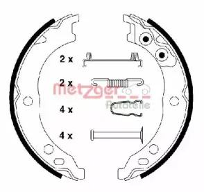 Комплект тормозных колодок, стояночная тормозная система METZGER купить